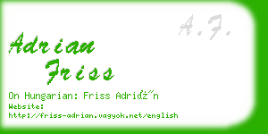 adrian friss business card